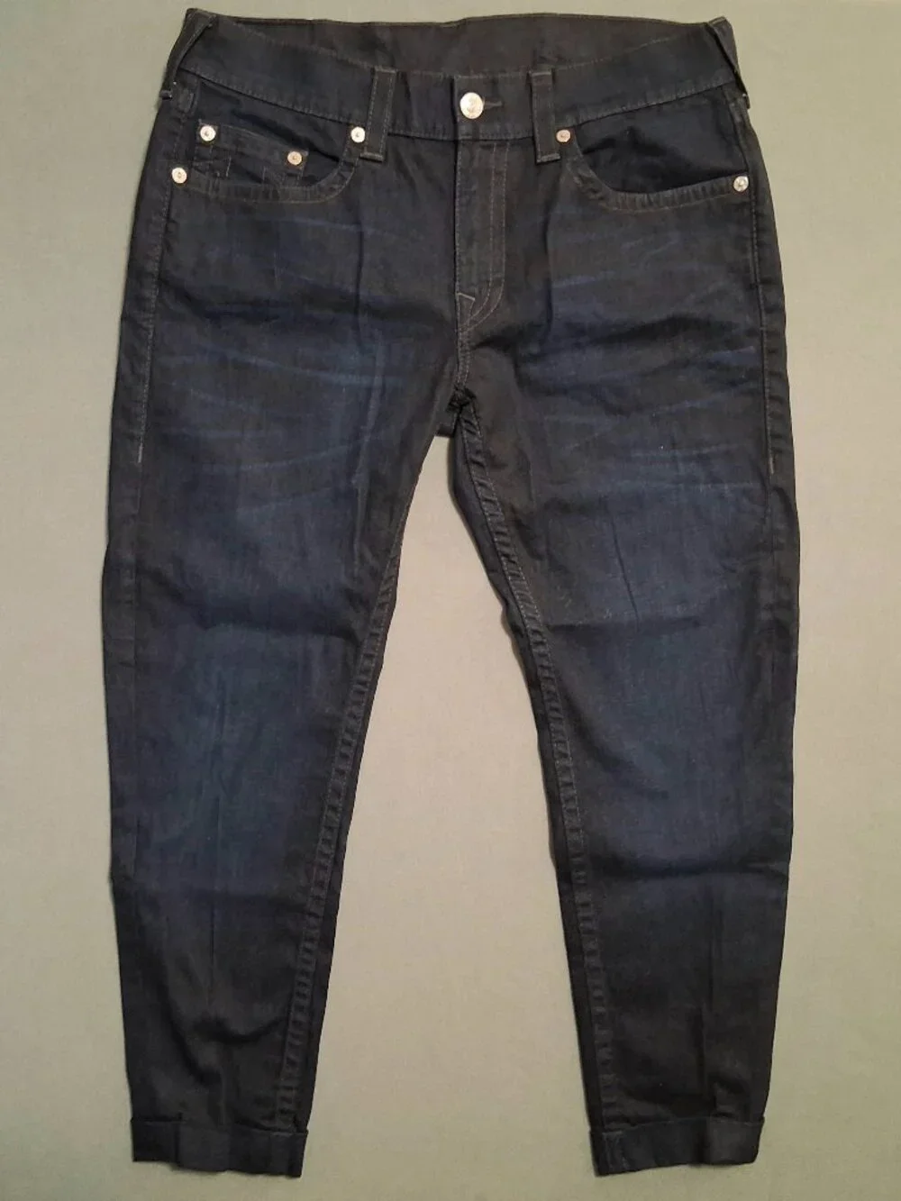 Men's True Religion Jeans W36 Old Croaker Straight Zipper Pockets